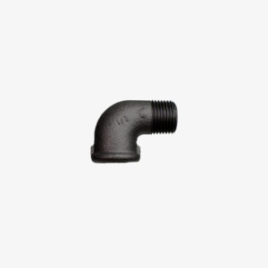 Raccord Coude 90° F/M – 1/2″ de plomberie en fonte noir pour la décoration industrielle DIY – MCFF0101212W1