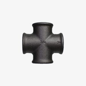 Raccord Croix égal – 3/4″ de plomberie en fonte noir pour la décoration industrielle DIY – MCFF0411134W1