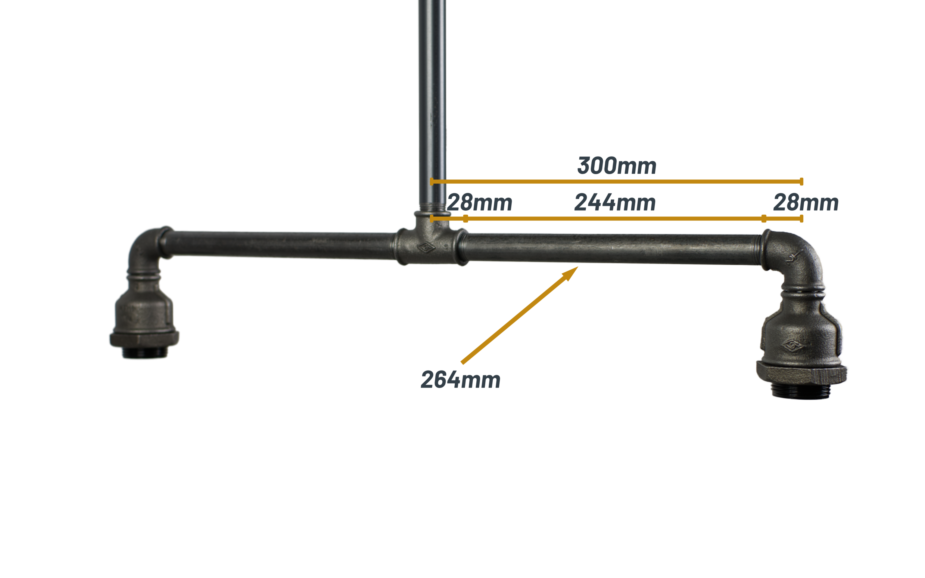 Choosing the size of plumbing fitting and dimensions of black and galvanized steel pipes from 1/2 inch to 1 inch - Blog déco - MC Fact