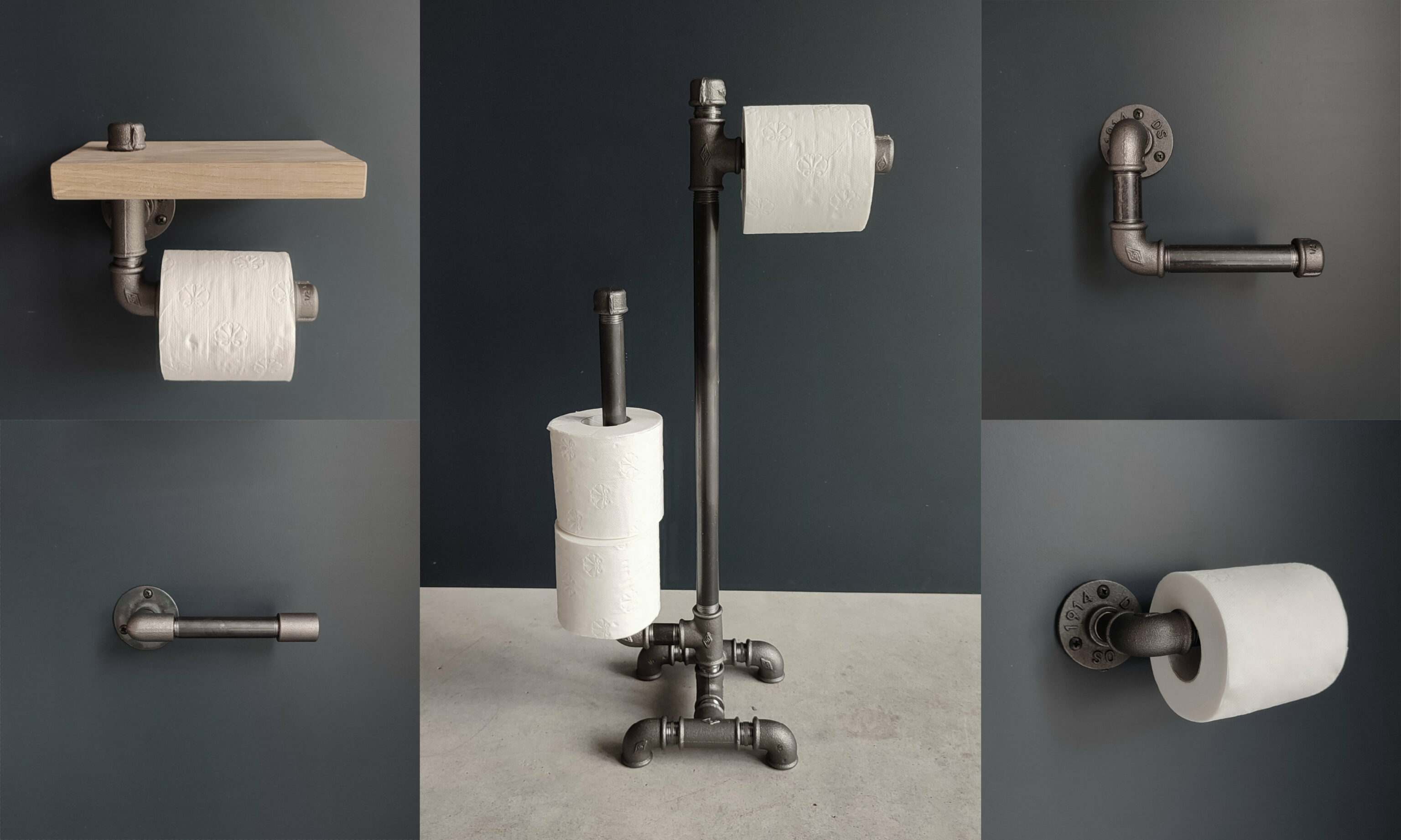 5 modèles de porte papier toilette à fabriquer déco wc industriel