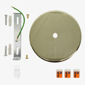 Composant électrique Rosace en métal avec serre-câble plastique – Laiton, Avec Bornier – MCFL0501124W8S32