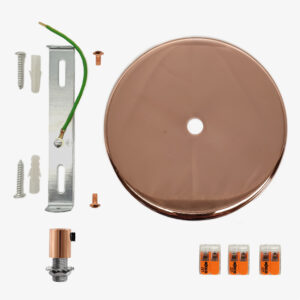 Composant électrique Rosace en métal avec serre-câble métallique – Cuivre, Avec Bornier – MCFL0501120W8S31