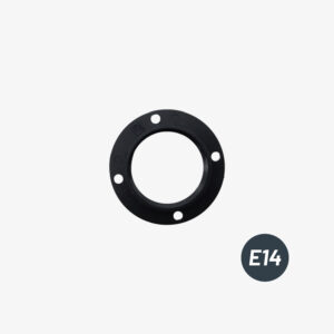 E14 Fassung schwarz Kunststoff inkl. Ring
