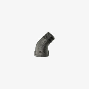 Raccord Coude 45° F/M – 1/2″ de plomberie en fonte noir décoration industrielle DIY – MCFF0201212W1