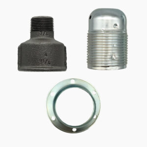 Kit Kit douille E27 métallique male pour raccord – 3/4″, Chrome lampe tuyaux – MCFA0000834W83