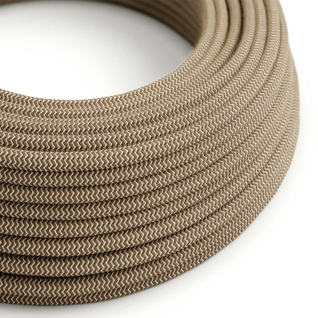 Brown electrical wire zigzag 3x0.75 - MC Fact