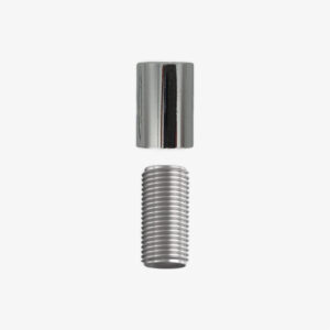 Composant électrique Serre-câble Cylindrique en métal sans écrou – Chrome, 15mm (1,5cm) – MCFL0311523W8