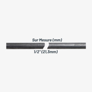 Tube acier noir série moyenne sur mesure – 1/2″ – MCFP0000012W1